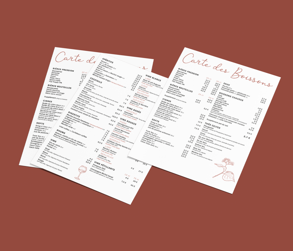 La Cambuse - Carte des boissons A4